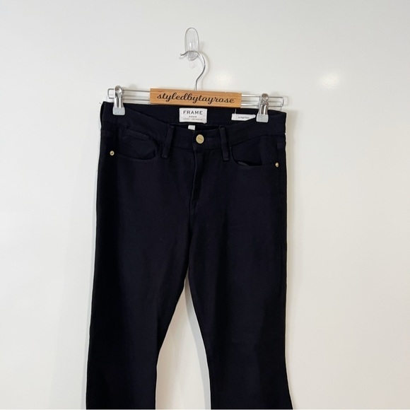 Frame Le High Flare Black Jeans - Picture 2 of 9